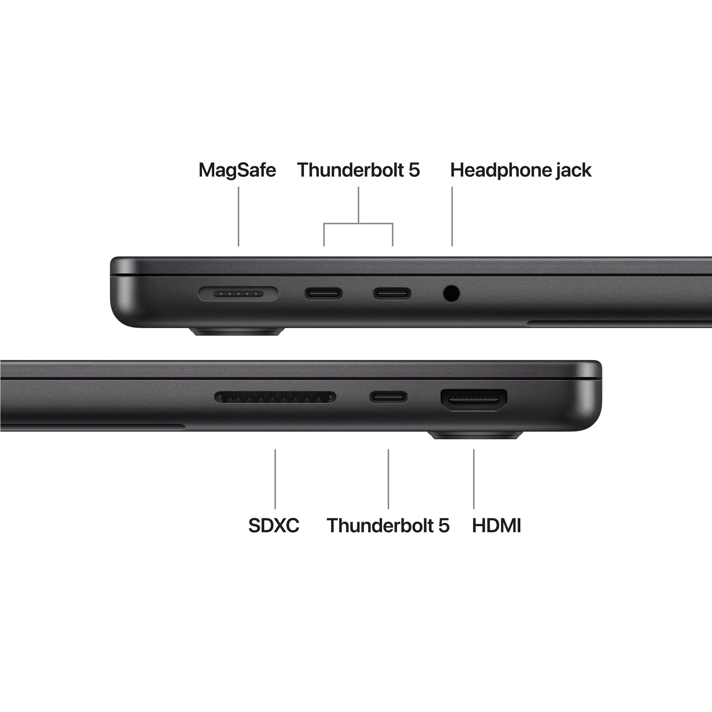 MacBook Pro de 14 polegadas: Processador M5 Max da Apple com CPU 18‑Core e GPU 32‑Core, 2 TB SSD - Preto sideral