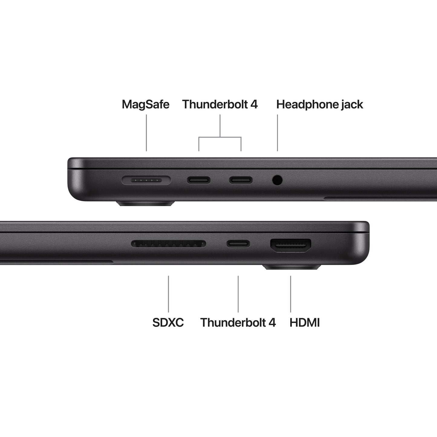 MacBook Pro de 14 polegadas: Processador M5 da Apple com CPU 10‑Core e GPU 10‑Core, 1 TB SSD - Preto sideral