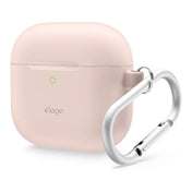 Capa Elago Hang p/ AirPods 4 silicone c/ mosquetão - Sand Pink