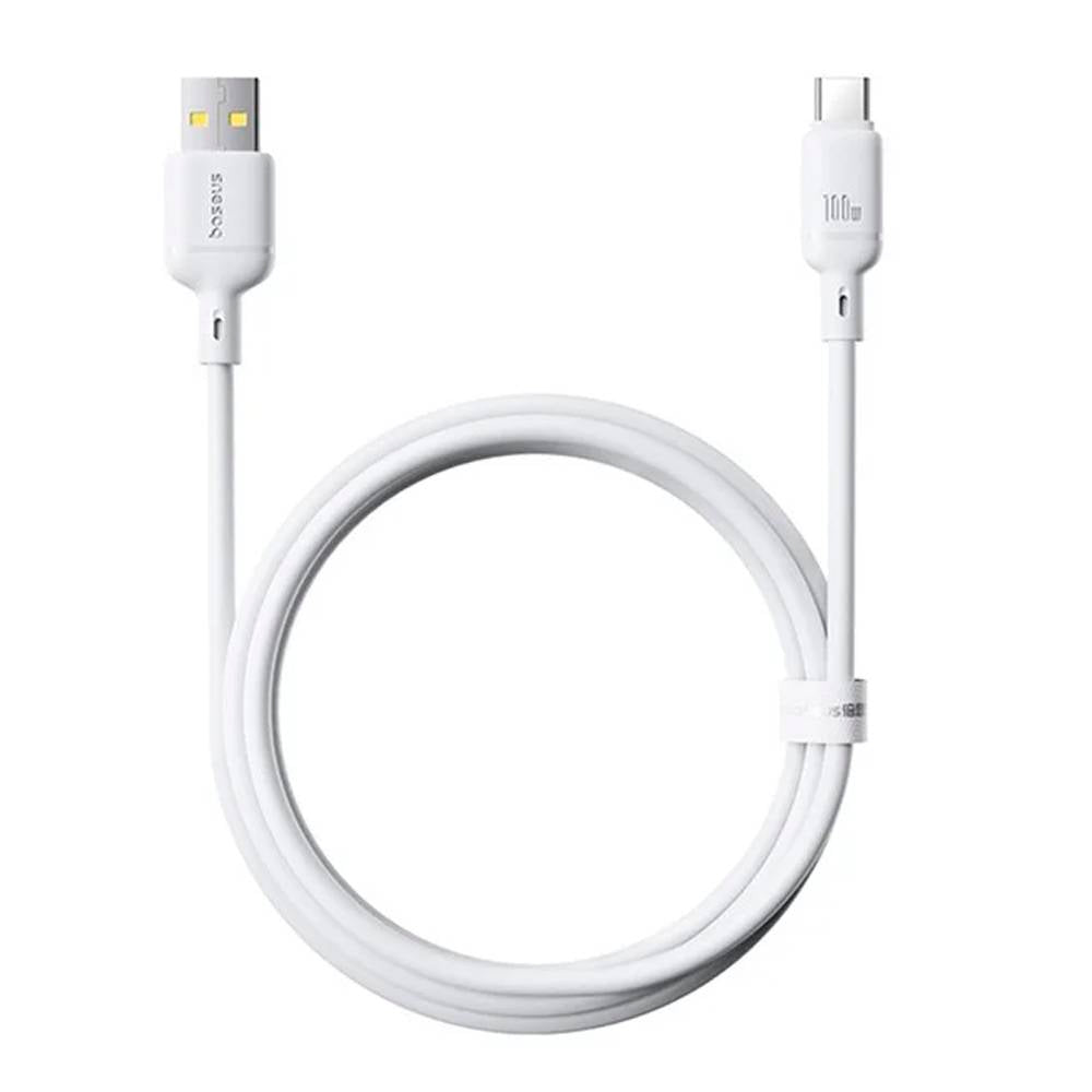 Baseus Cabo Silky Series Fast Charging Cable Usb To Type-C 100W 1M Moon White