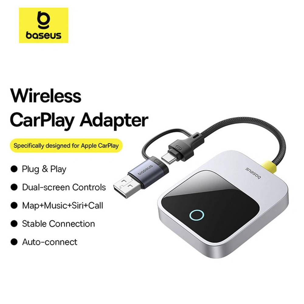 Adaptador Baseus Auto Safejourney Carplay Black