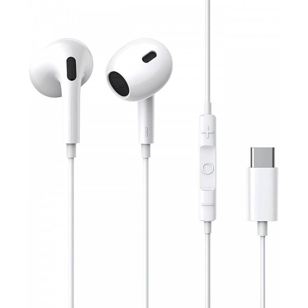 Baseus Auscultadores Encok Cz17 Semi-In-Ear Wired Earphones Moon White