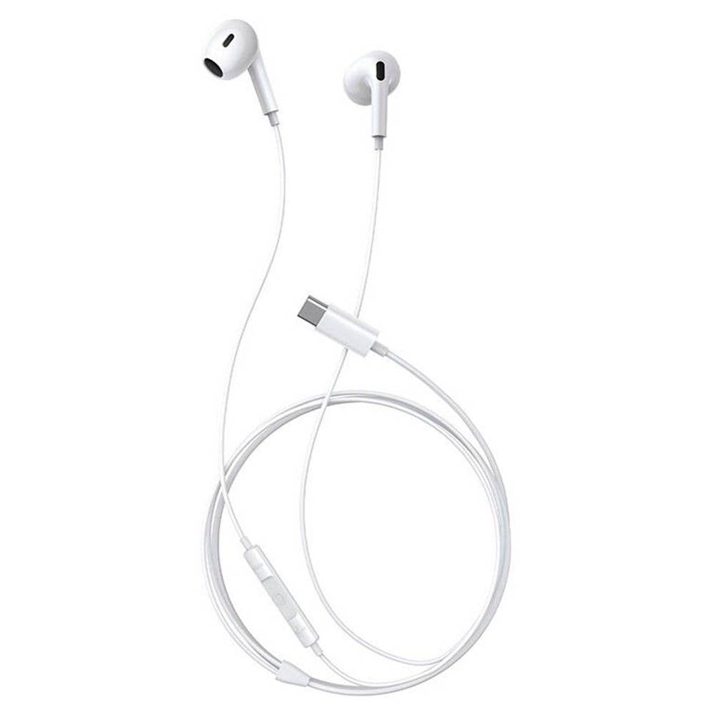 Baseus Auscultadores Encok Cz17 Semi-In-Ear Wired Earphones Moon White