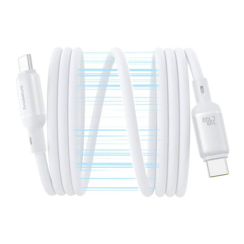 Cabo magnetico Baseus picogo usb-c to usb-c 240w 1m Moon White