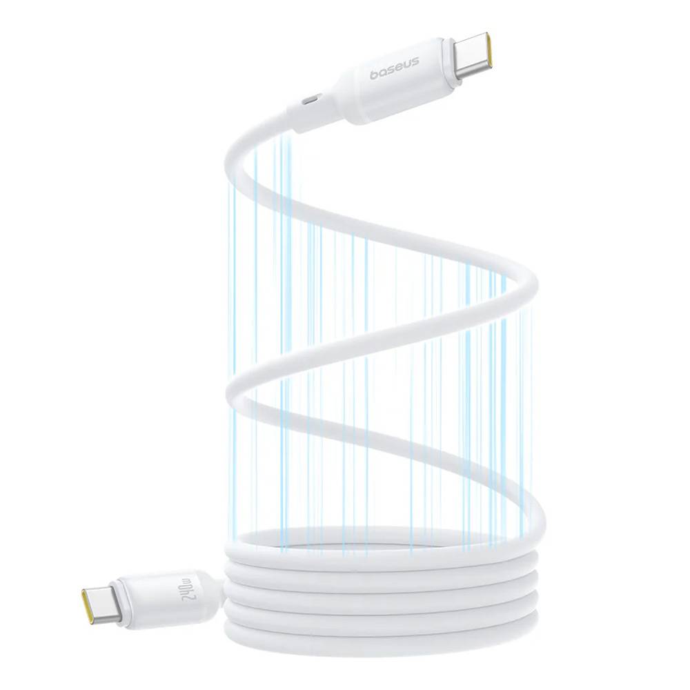 Cabo magnetico Baseus picogo usb-c to usb-c 240w 1m Moon White