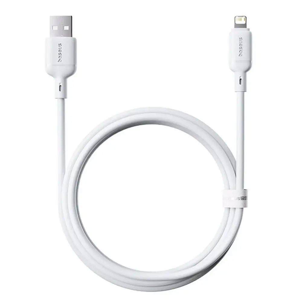 Baseus Cabo Silky Series Fast Charging Cable Usb To Ip 2.4A 1M Moon White
