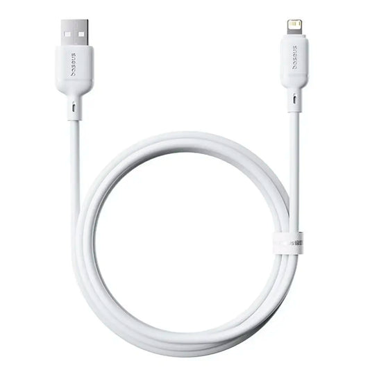 Baseus Cabo Silky Series Fast Charging Cable Usb To Ip 2.4A 1M Moon White