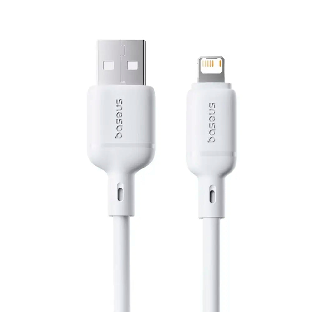 Baseus Cabo Silky Series Fast Charging Cable Usb To Ip 2.4A 2M Moon White