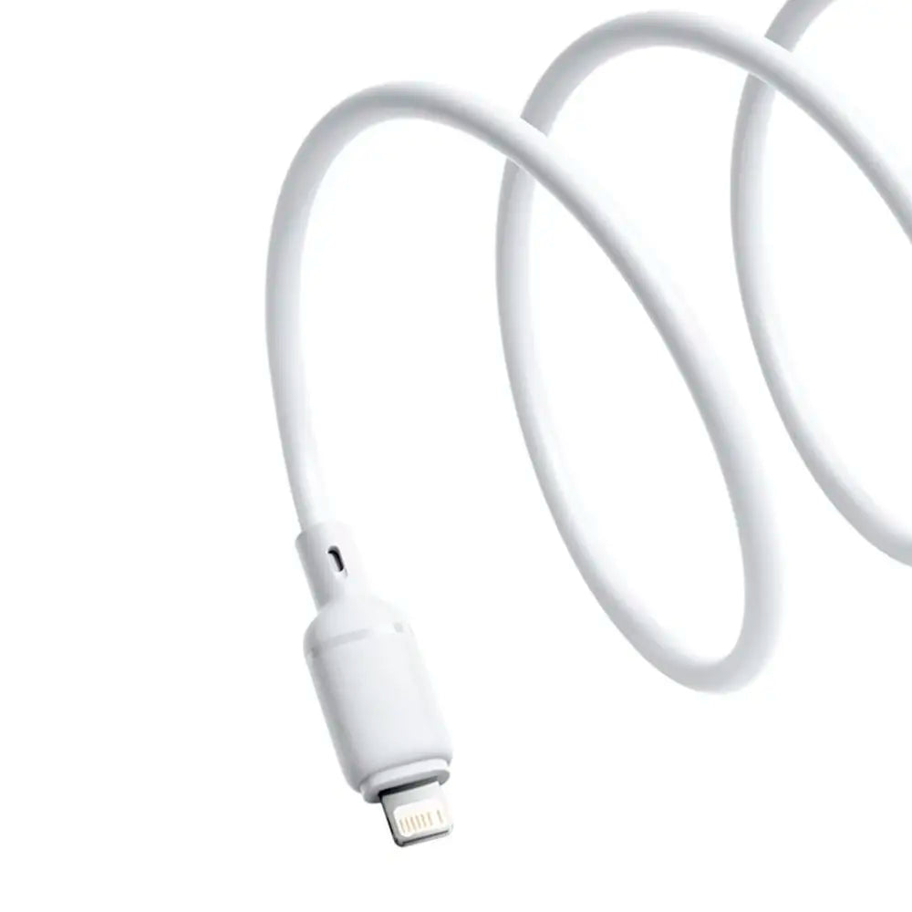 Baseus Cabo Silky Series Fast Charging Cable Usb To Ip 2.4A 2M Moon White