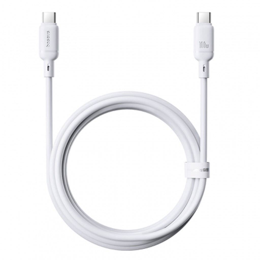 Baseus Cabo Silky Series Fast Charging Cable Type-C To Type-C 100W 2M Moon White