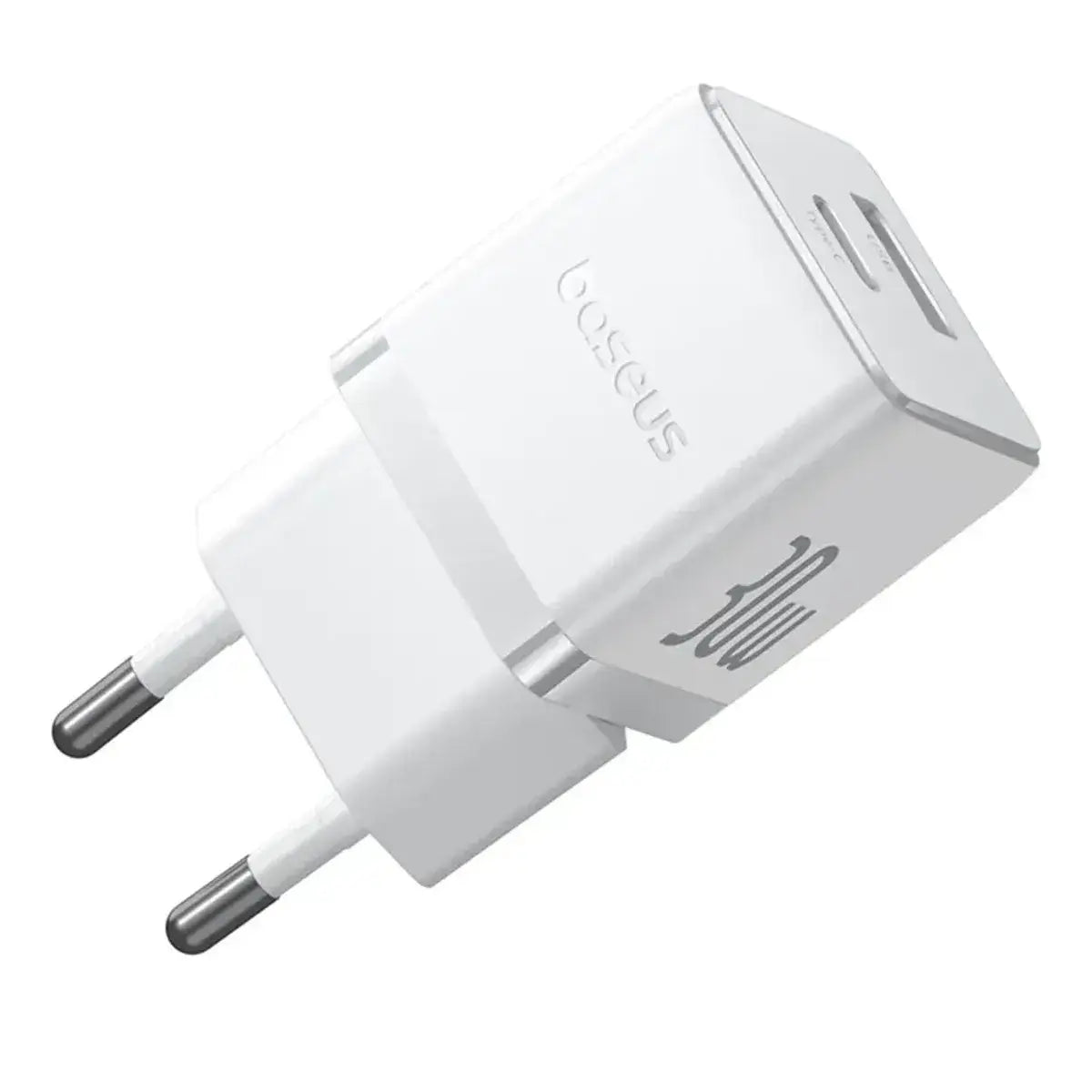 Baseus Carregador Palm Fast Charger C+U 30W Eu Moon White