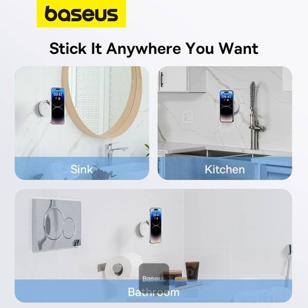 Baseus Suporte Magpro Magnetic Foldable Phone Mount Moon White