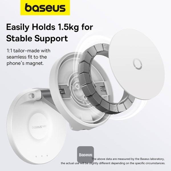 Baseus MagPro Magnetic Foldable Phone Mount Moon Branco