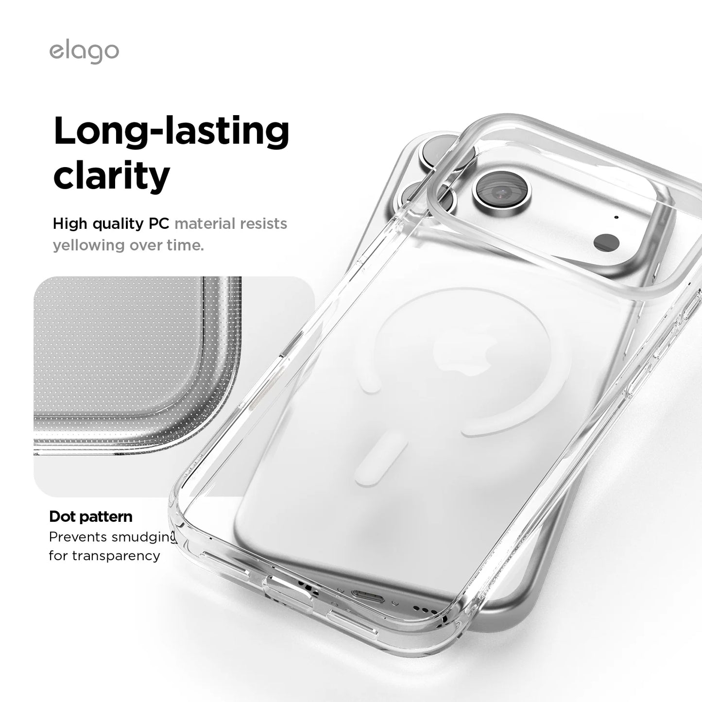 Magnetic Silicone Case Elago iPhone 17 Pro Max Clear