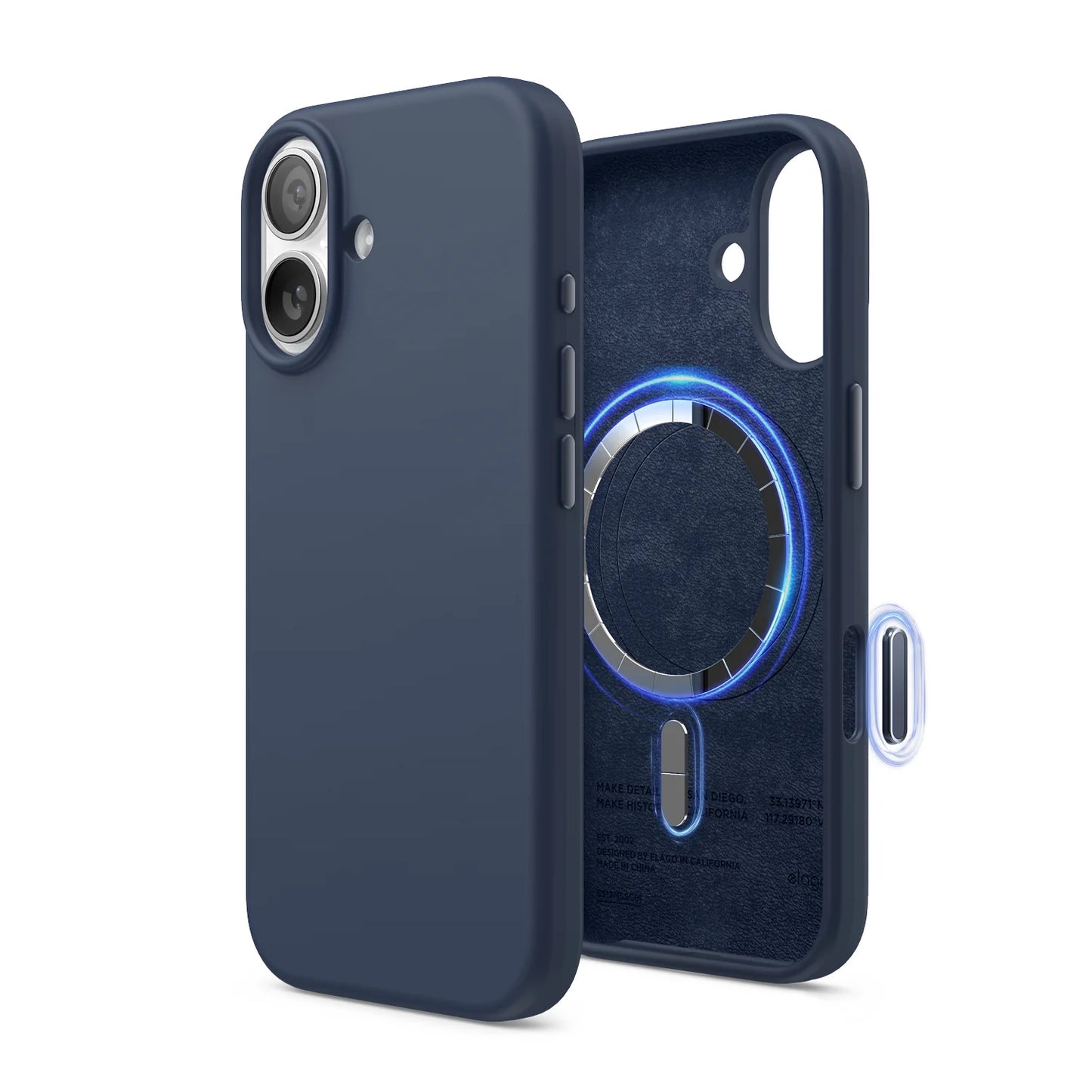 Magnetic Silicone Case Elago iPhone 17 Azul