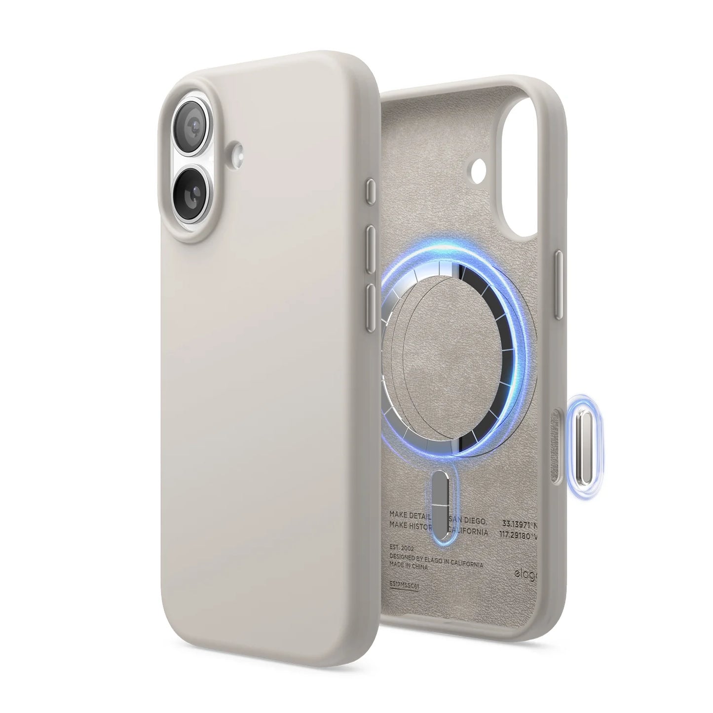 Capa Elago Magnetic Silicone iPhone 17 Stone