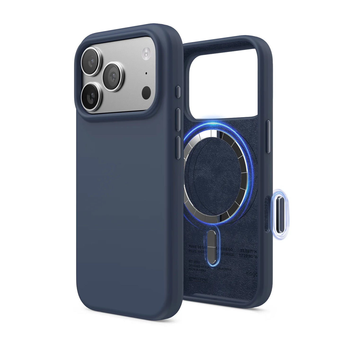 Magnetic Silicone Case Elago iPhone 17 Pro Azul