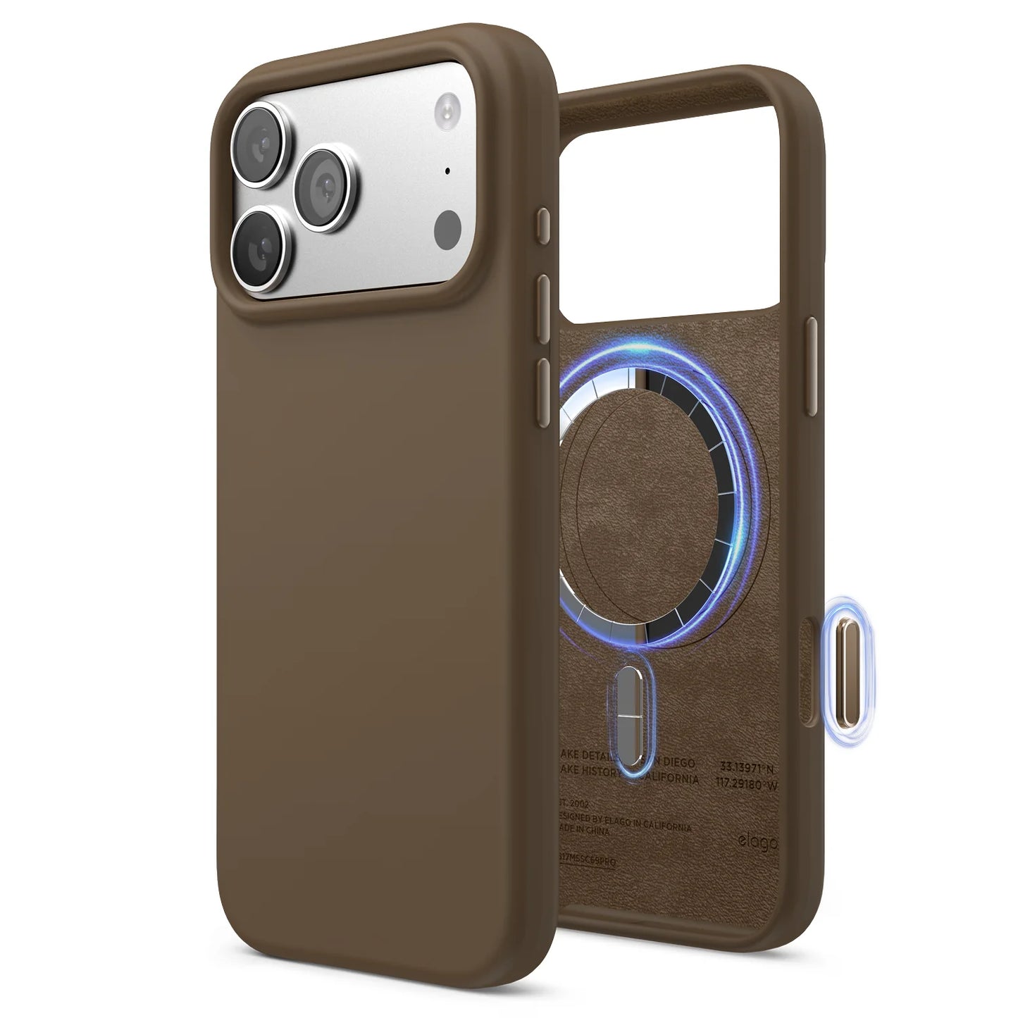 Capa Elago Magnetic Silicone iPhone 17 Pro Max Brown