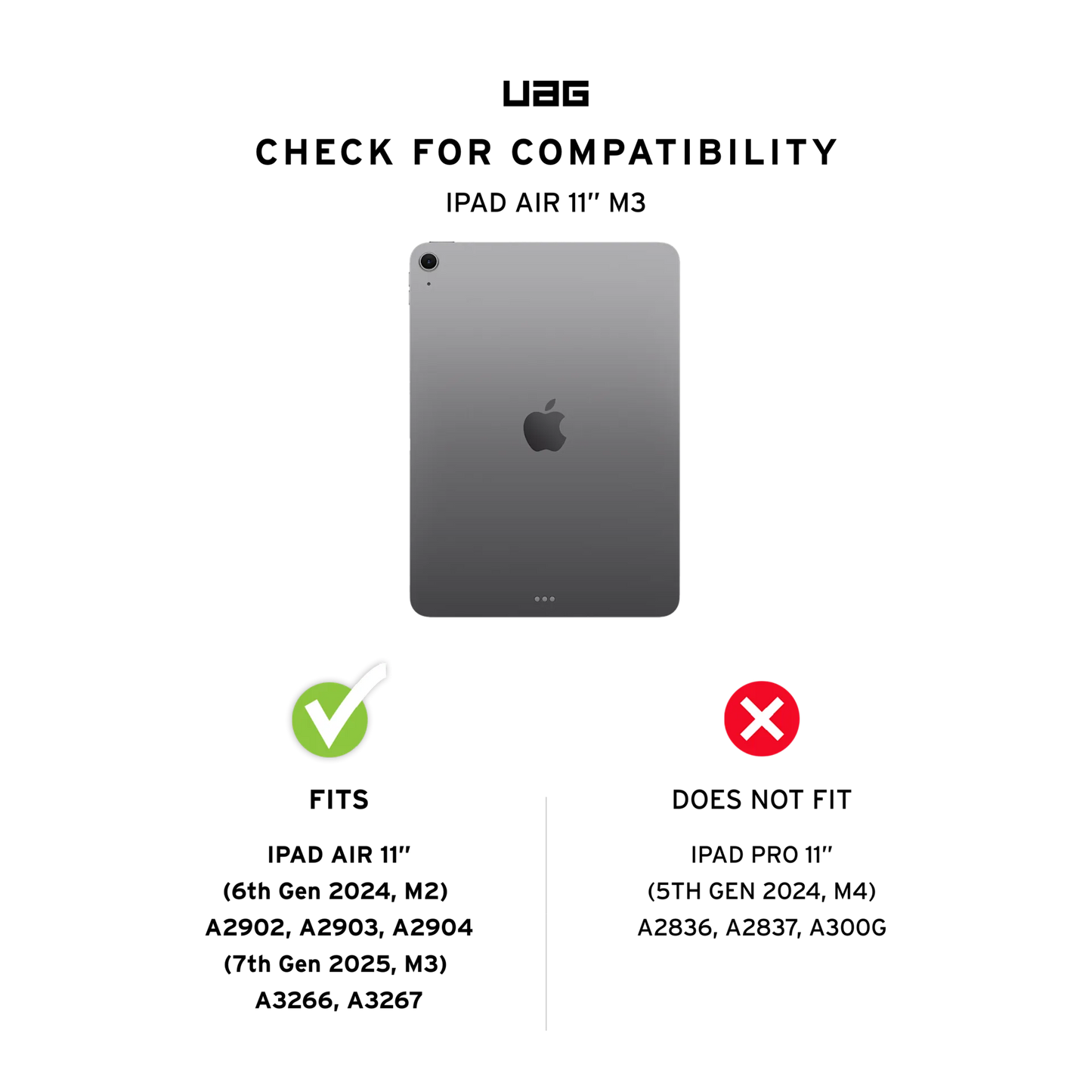 UAG iPad Air 11P (M2/M3) Plyo LT Ice/Black