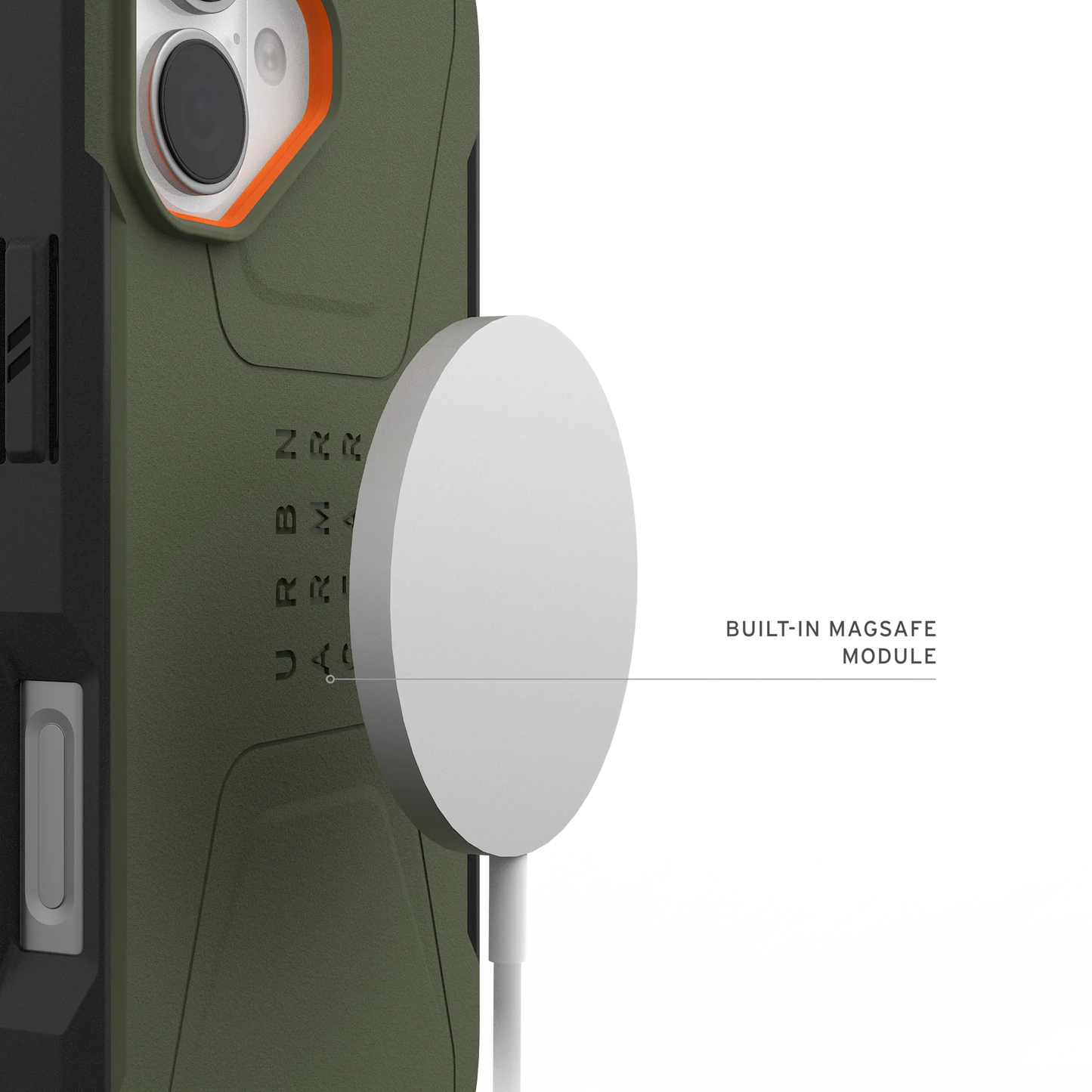 UAG iPhone 17 Civilian MagSafe Olive/Orange