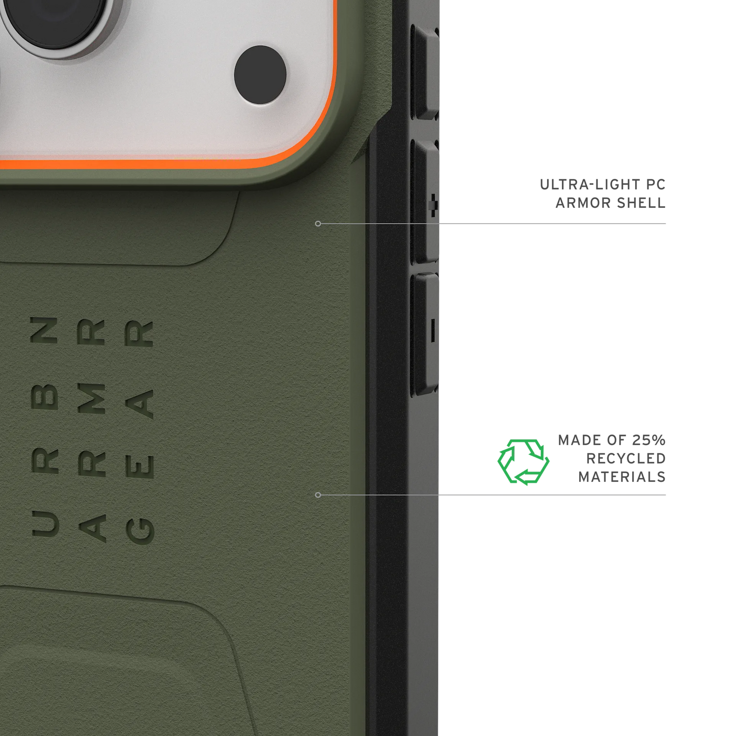 UAG iPhone 17 Pro Civilian MagSafe Olive/Orange