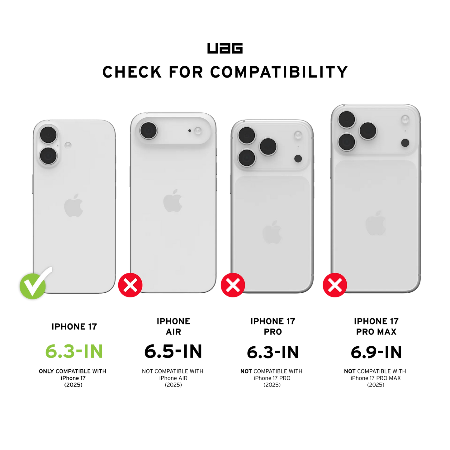 UAG iPhone 17 Pathfinder Clr MagSafe Ash/Black