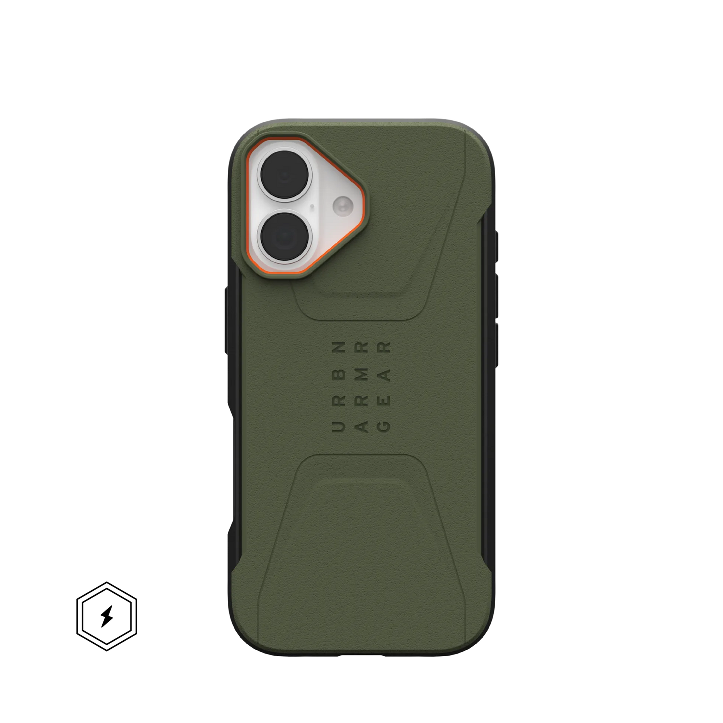 UAG iPhone 17 Civilian MagSafe Olive/Orange