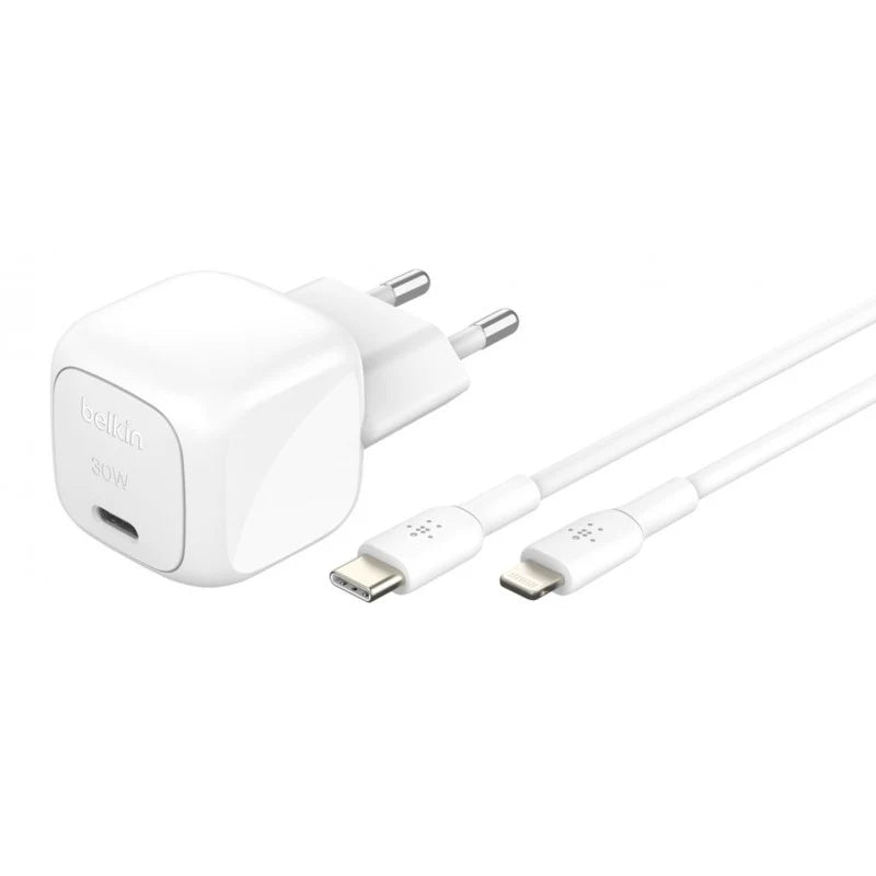 Carregador Belkin 30W USB PD + Cabo 1M C/LGT