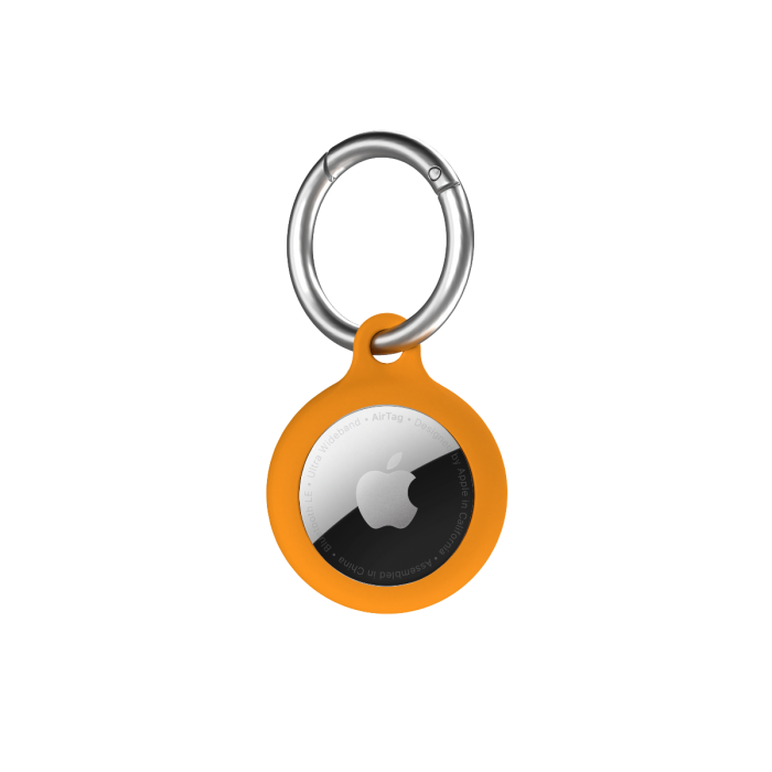 Airtag Secure Silicone Key Clip Orange