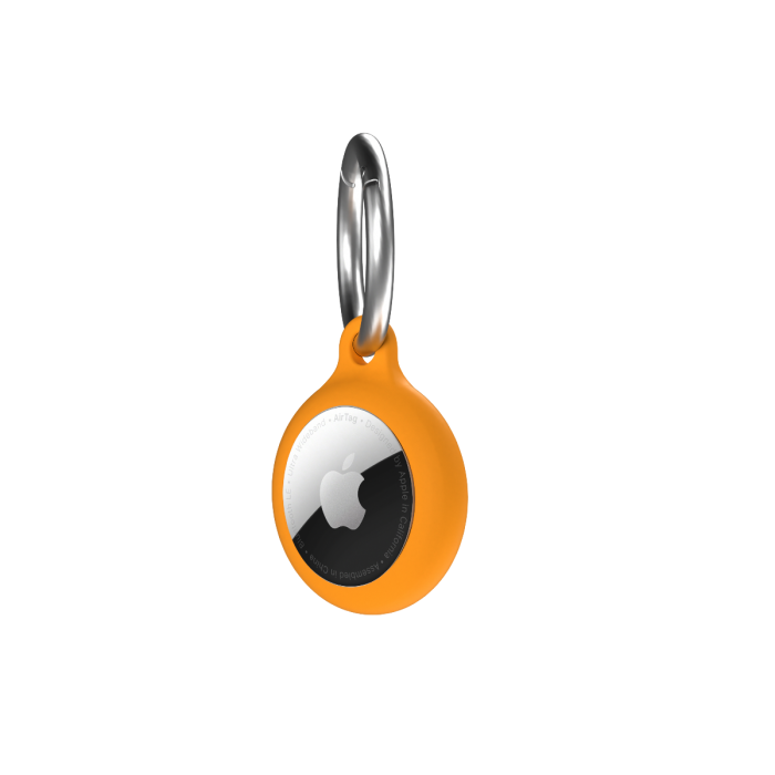 Airtag Secure Silicone Key Clip Orange