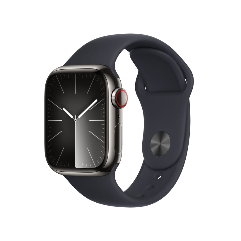 Watch S9 Cellular 41m Graphite/Meia-noite Sport - S/M