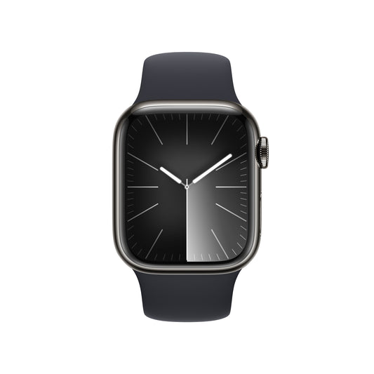 Watch S9 Cellular 41m Graphite/Meia-noite Sport - S/M