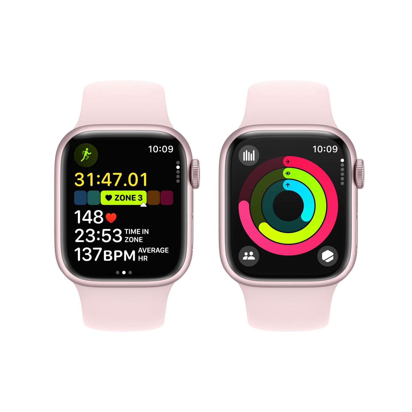 Watch S9 Cellular 41m Rosa/Rosa-claro Sport - S/M