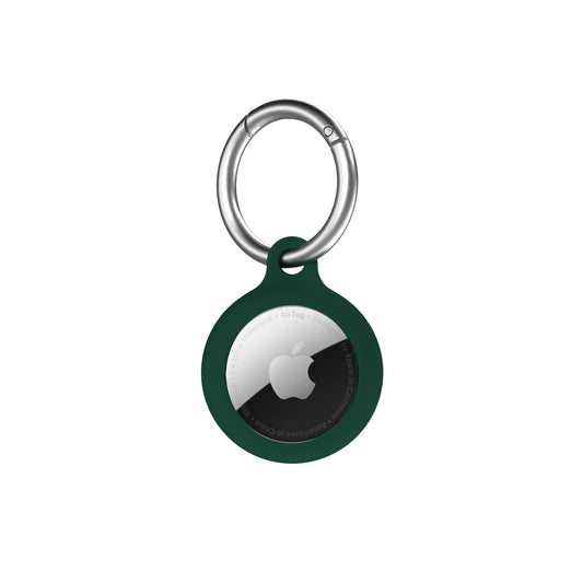 Airtag Secure Silicone Key Clip , Leaf Green