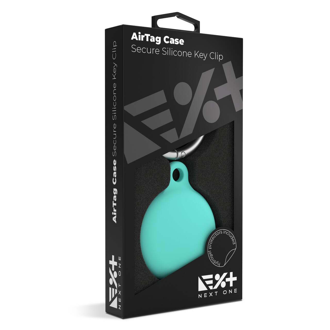 Airtag Secure Silicone Key Clip , Mint