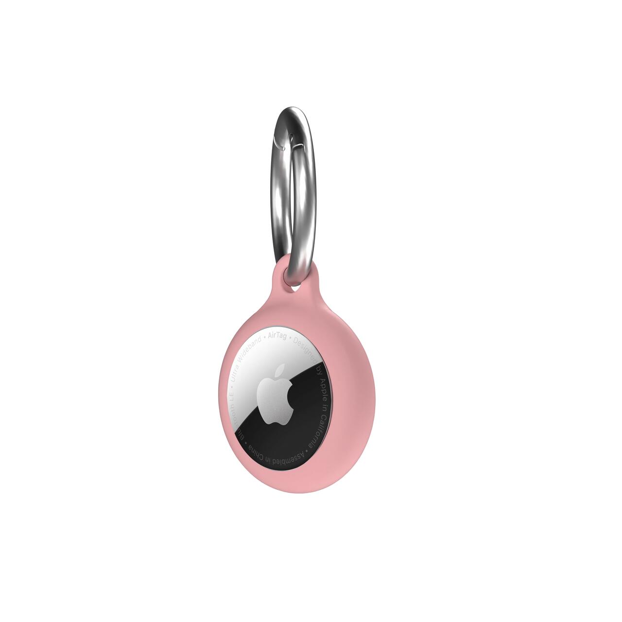 Airtag Secure Silicone Key Clip , Ballet Pink