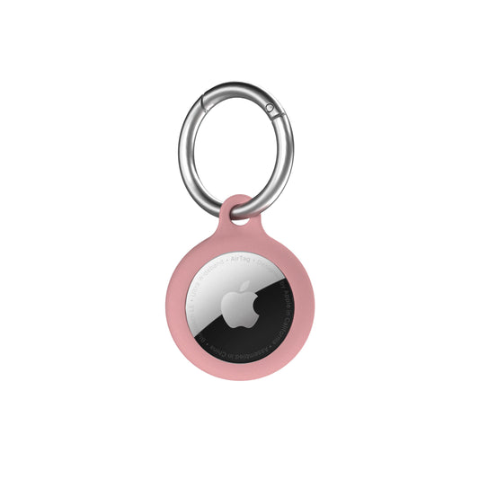 Airtag Secure Silicone Key Clip , Ballet Pink