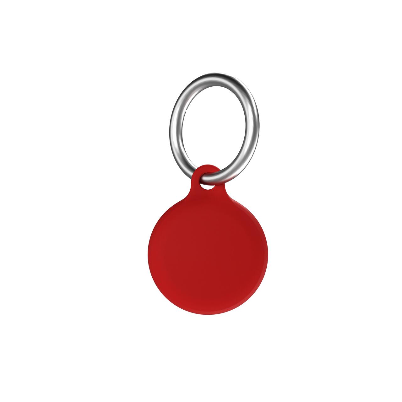 Airtag Secure Silicone Key Clip , Red