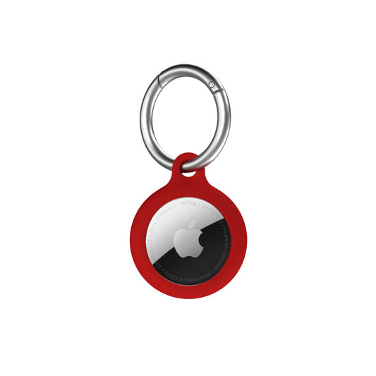 Airtag Secure Silicone Key Clip , Red