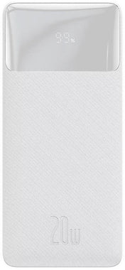 PowerBank Baseus Carregamento Rápido Bipow Display Digital 20000mah 20W Branco