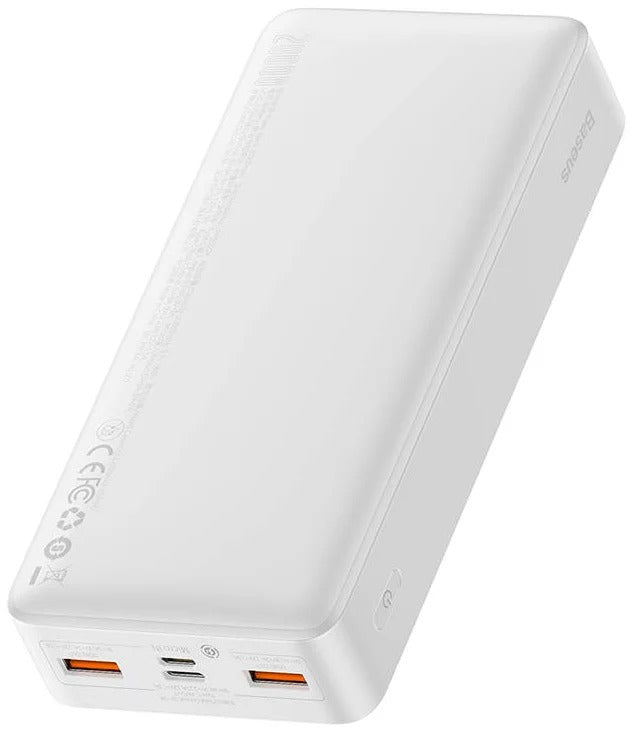 PowerBank Baseus Carregamento Rápido Bipow Display Digital 20000mah 20W Branco