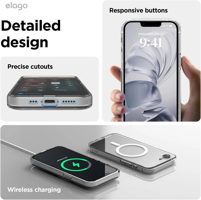 Elago Magnetic Silicone Case iPhone 16e Black