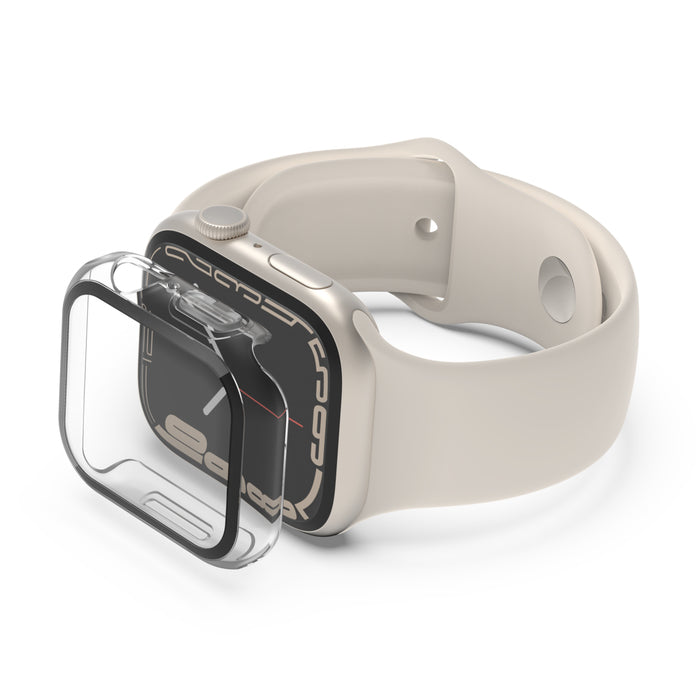 Screenforce - Cobertura Protectora Para Rel? Inteligente - TempeRed Curve: 2-In-1 - Policarbonato: Vidro Temperado - Claro - Para Apple Watch (45 Mm)