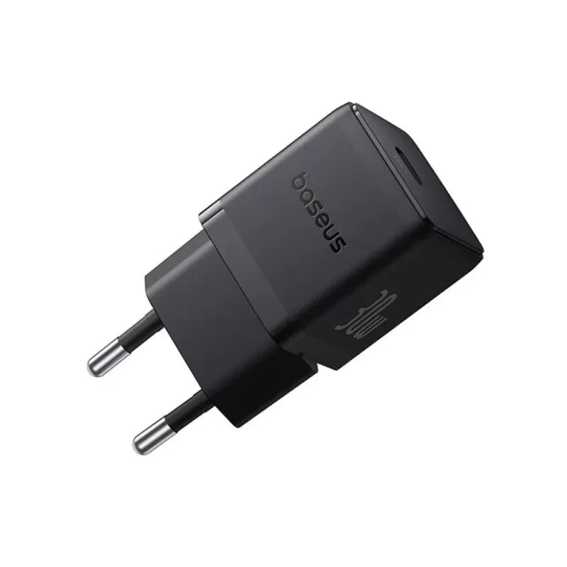 Baseus Carregador Palm Fast Charger 1C 30W Eu Cluster Black(With: Mini White Cable Type-C)