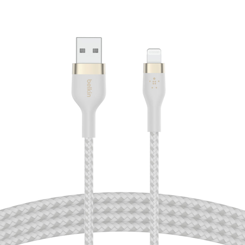 Cabo Belkin DuraTekPlus USB-A Lightning 1m Branco