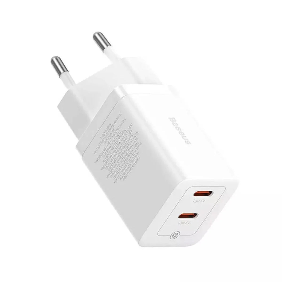Carregador Baseus GAN5 Pro Fast Charger Dual USB-C 40W Branco