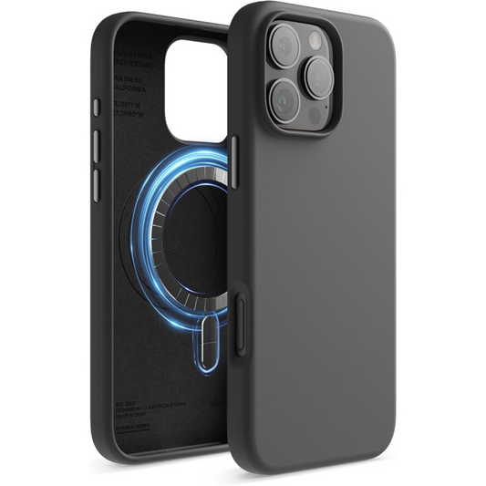 Magnetic Silicone Case iPhone 16 Pro (Preto)
