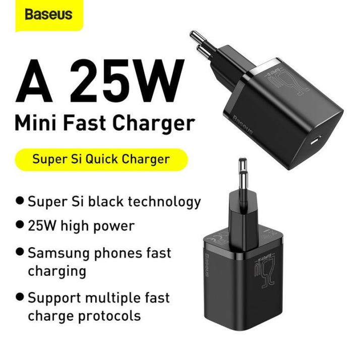 Quick Charger Super Si 1C 25W Eu Sets Preto