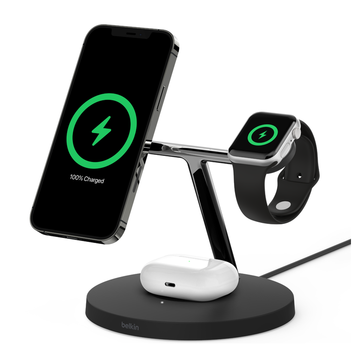 BoostCharge Pro 3-in-1 Wireless Charger Black