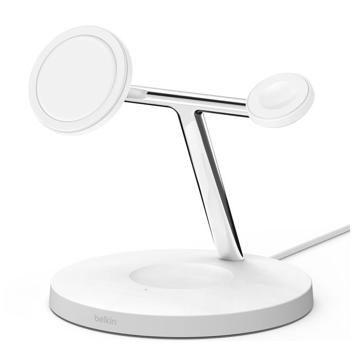 BoostCharge Pro 3-in-1 Wireless Charger White